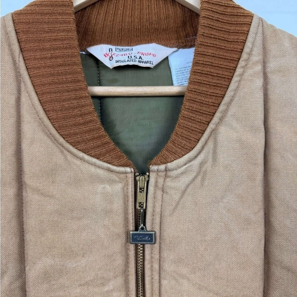 True Vintage Walls Men's Tan Quilted Work Vest